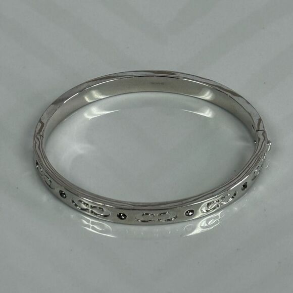 Coach Silver and Crystal Hinge Bracelet - Picture 2 of 4